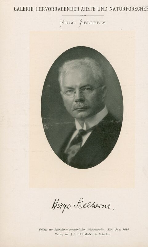 Portrait of German physician Hugo Sellheim. 