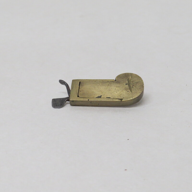 Brass spring lancet with steel lever release.