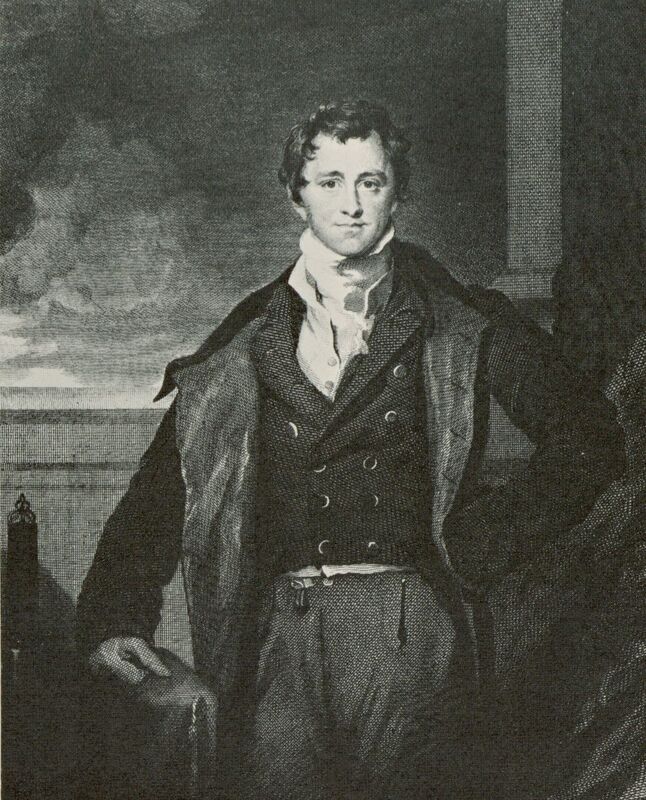 Portrait of British chemist Humphrey Davy. 