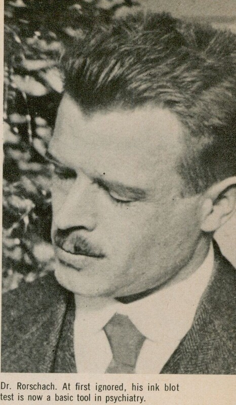 Portrait of Swiss psychiatrist and psychoanalyst Hermann Rorschach.