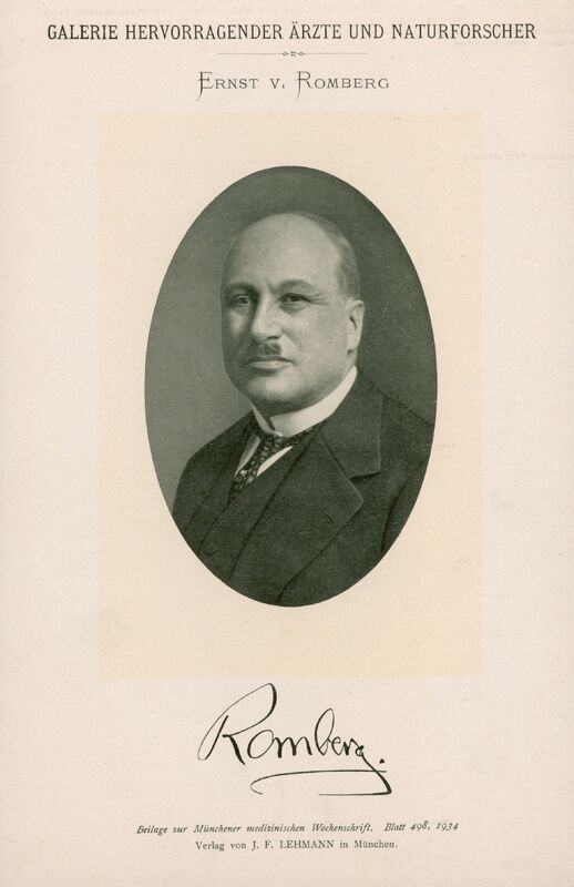 Portrait of [German] physician Ernst V. Romberg 