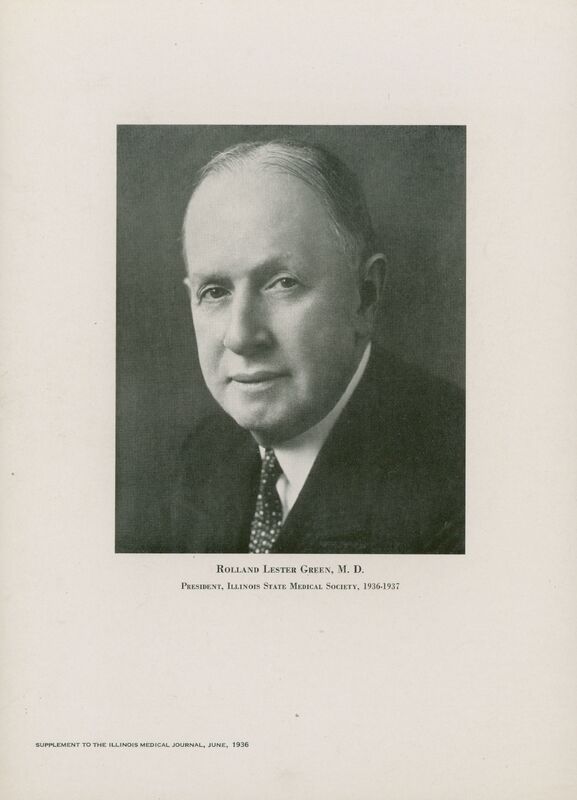 Portrait of American physician Rolland Lester Green.
