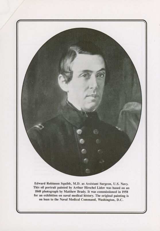 Portrait of American surgeon Edward Robinson Squibb, M.D.