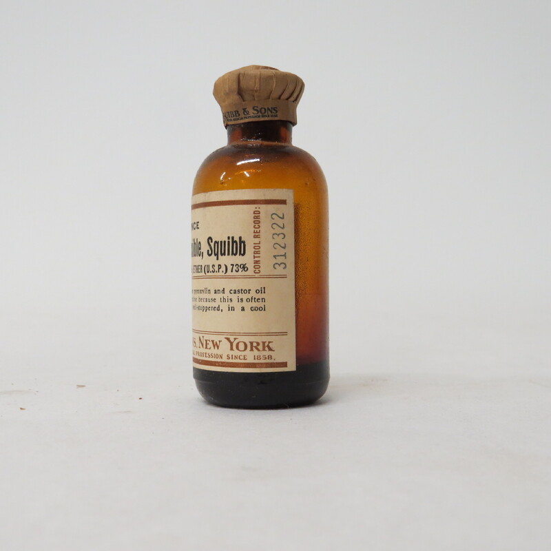 1 glass bottle of Squibb's flexible collodion