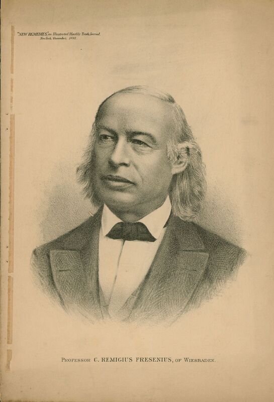 Portrait of German chemist Karl Remigius Fresenius.
