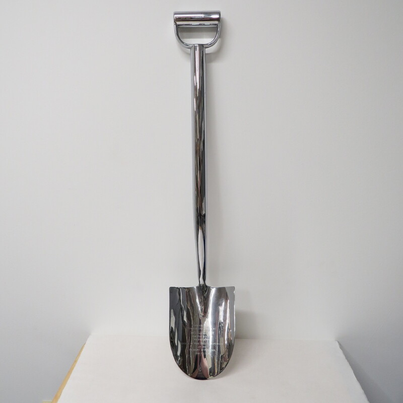 The spade used to break ground for the building of School of the Health Professions at the University of Pittsburgh.