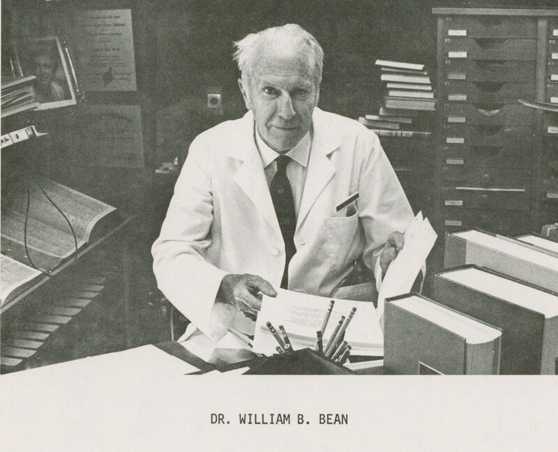 Portrait of American physician William B. Bean.