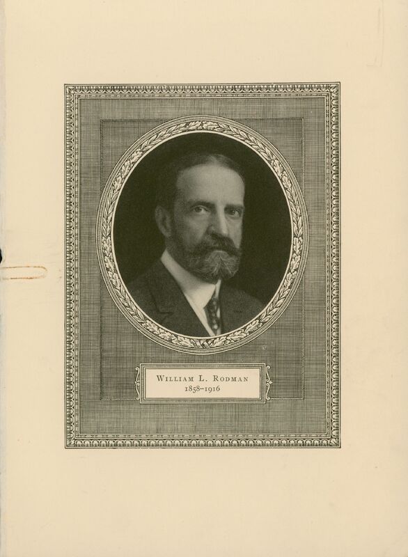Portrait of American surgeon William L. Rodman