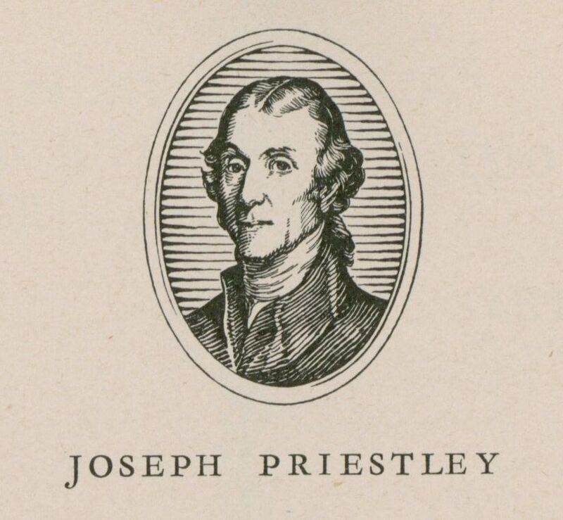 A portrait of English chemist Joseph Priestley.