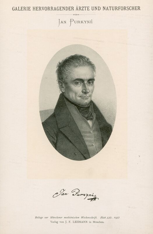 Portrait of Czech physiologist Jan Purkyne. 