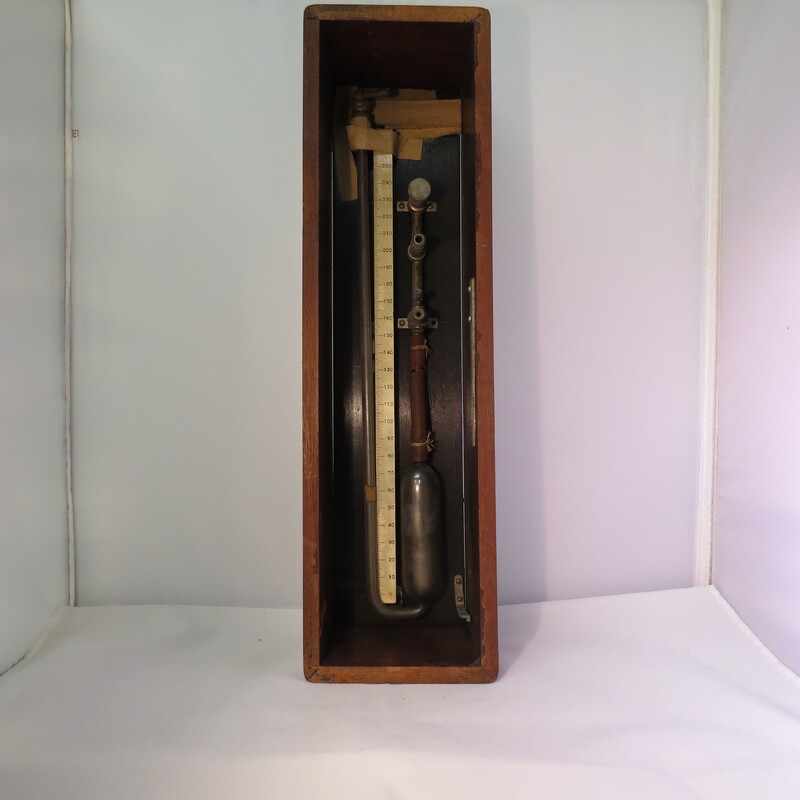 Sphygmomanometer in wooden box