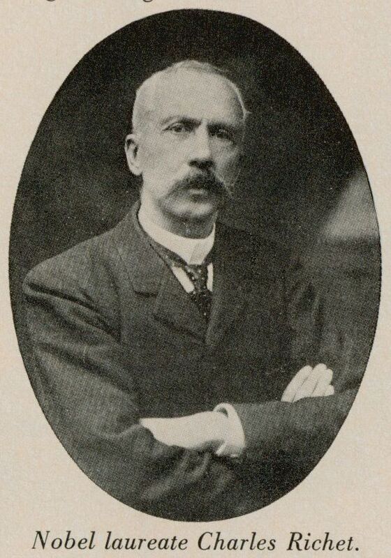 Portrait of Nobel laureate and French physiologist Charles Robert Richet.