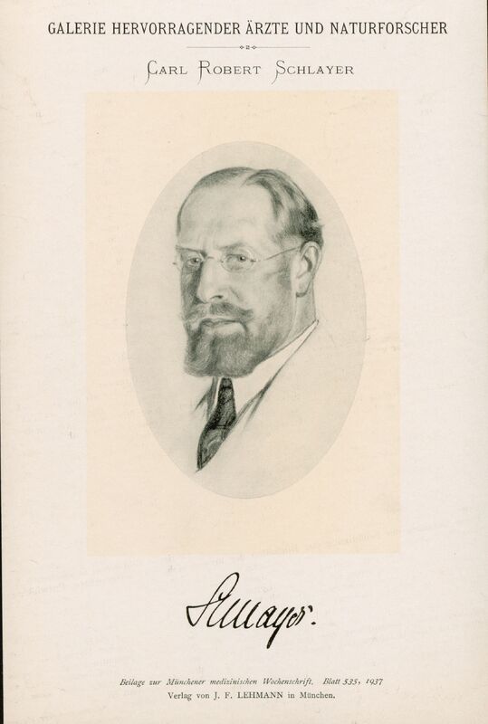 Portrait of [German physician] Carl Robert Schlayer