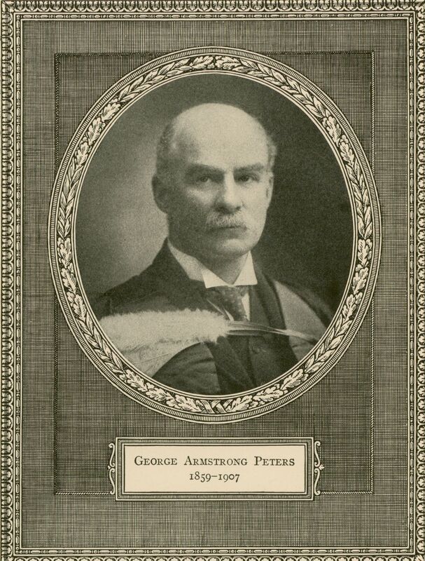Portrait of Canadian surgeon George Armstrong Peters.
