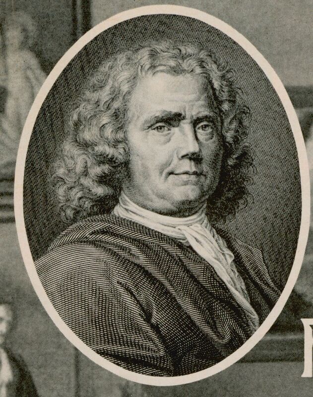 Portrait of Dutch physician Herman Boerhaave. 