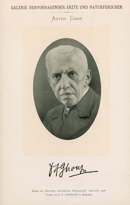 Portrait of Austrian pathologist Anton Ghon.