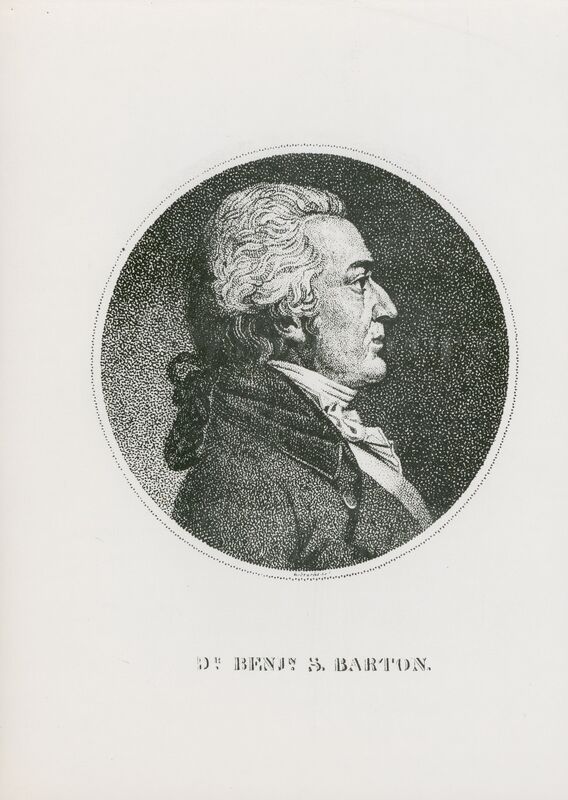 Portrait of American physician Benjamin S. Barton.