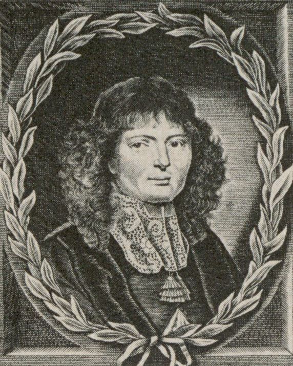      Portrait of Dutch physician Regnier De Graaf. 