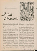 Article published in MD [magazine] about Andreas Vesalius titled "Artistic Anatomist"