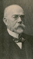 Portrait of German physician Robert Hermann Koch.