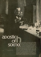 Article about Louis Pasteur published in MD [magazine] titled Apostle of Science 