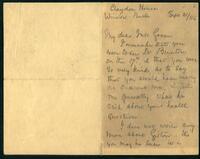 Transcription:
Claydon House
Winslow, [Buckinghamshire]				September 21/1884
My dear Mrs. Green
I remember that you were to see Dr. Brunton on the 17th, and that you were so very kind as to say that you would have mercy on anxious me, and tell me generally what he said about your health question.
I dare not write any more about Girton – tho’ you may be sure it is 